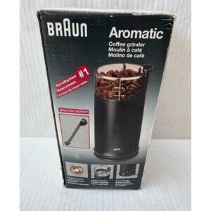 BRAUN KSM 4B Aromatic Coffee Grinder Gourmet Edition, Black NEW IN OPEN BOX